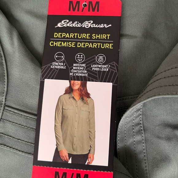 NEW Eddie Bauer Departure Roll Tab Blouse - Picture 9 of 12